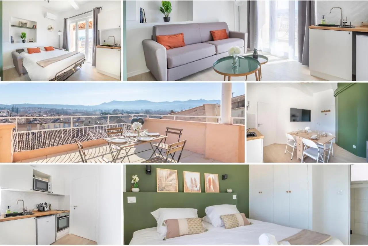 Apartment Mont Ventoux - Terrasse - Vue Degagee - Linge De Qualite - Fibre - Confort Gardanne